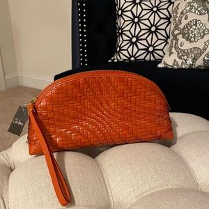✨FLASH SALE!✨NEW✨Cole Haan Genevieve NWT! RARE Woven Leather Clutch Wristlet Bag